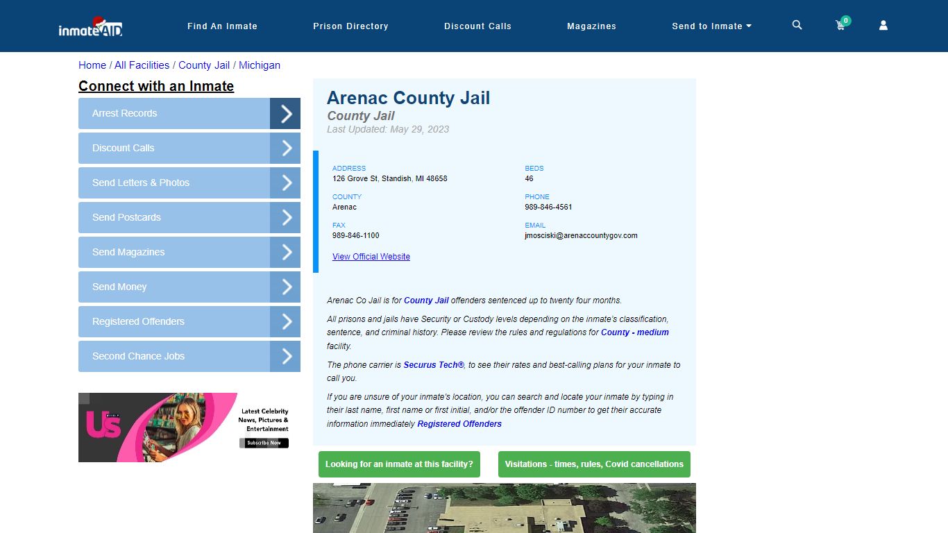 Arenac County Jail - Inmate Locator - Standish, MI