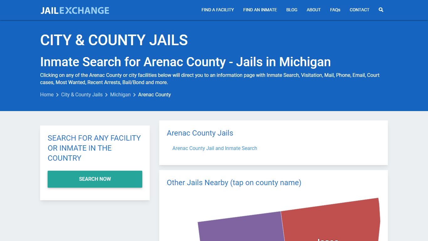 Inmate Search for Arenac County | Jails in Michigan - Jail Exchange